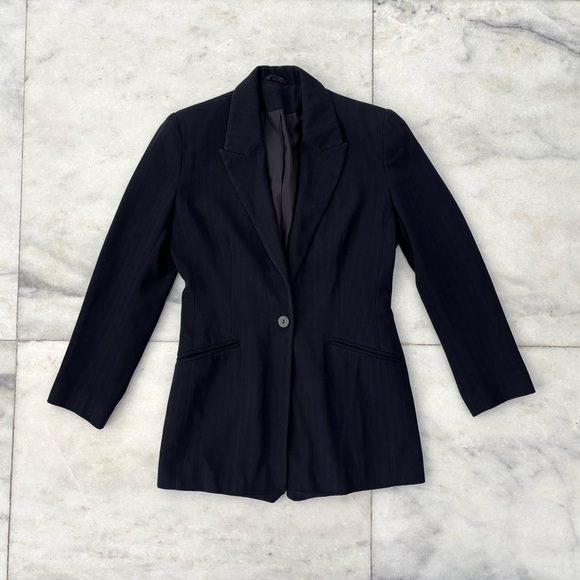VTG Principles Blazer Navy Blue Lined Womens 2P Office Career Academia See Below - Picture 1 of 11